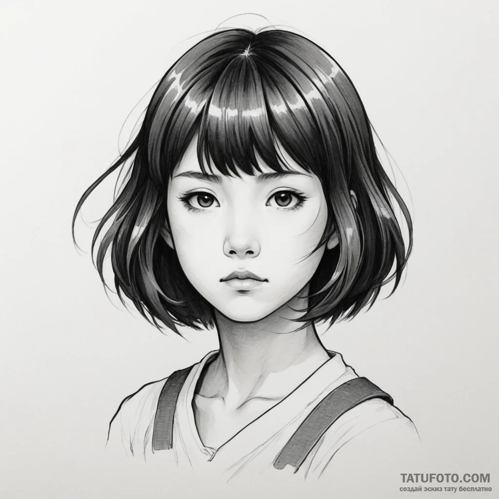 A neo-traditional portrait of chihiro/sen, lo... - эскиз тату (№1750342095_0, 19.06.2025 14:08) — Tatufoto.com