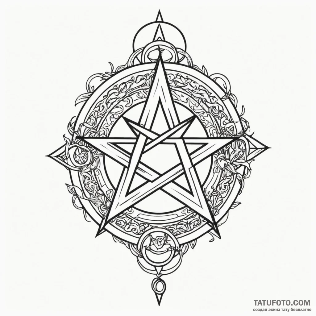 Pentagram - эскиз тату (№1750342238_0, 19.06.2025 14:10) — Tatufoto.com