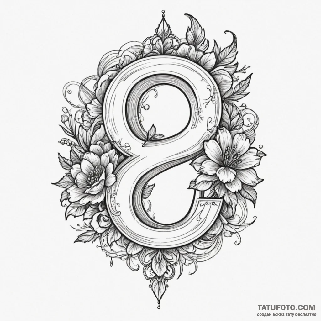 13 (number) - эскиз тату (№1750343168_1, 19.06.2025 14:26) — Tatufoto.com