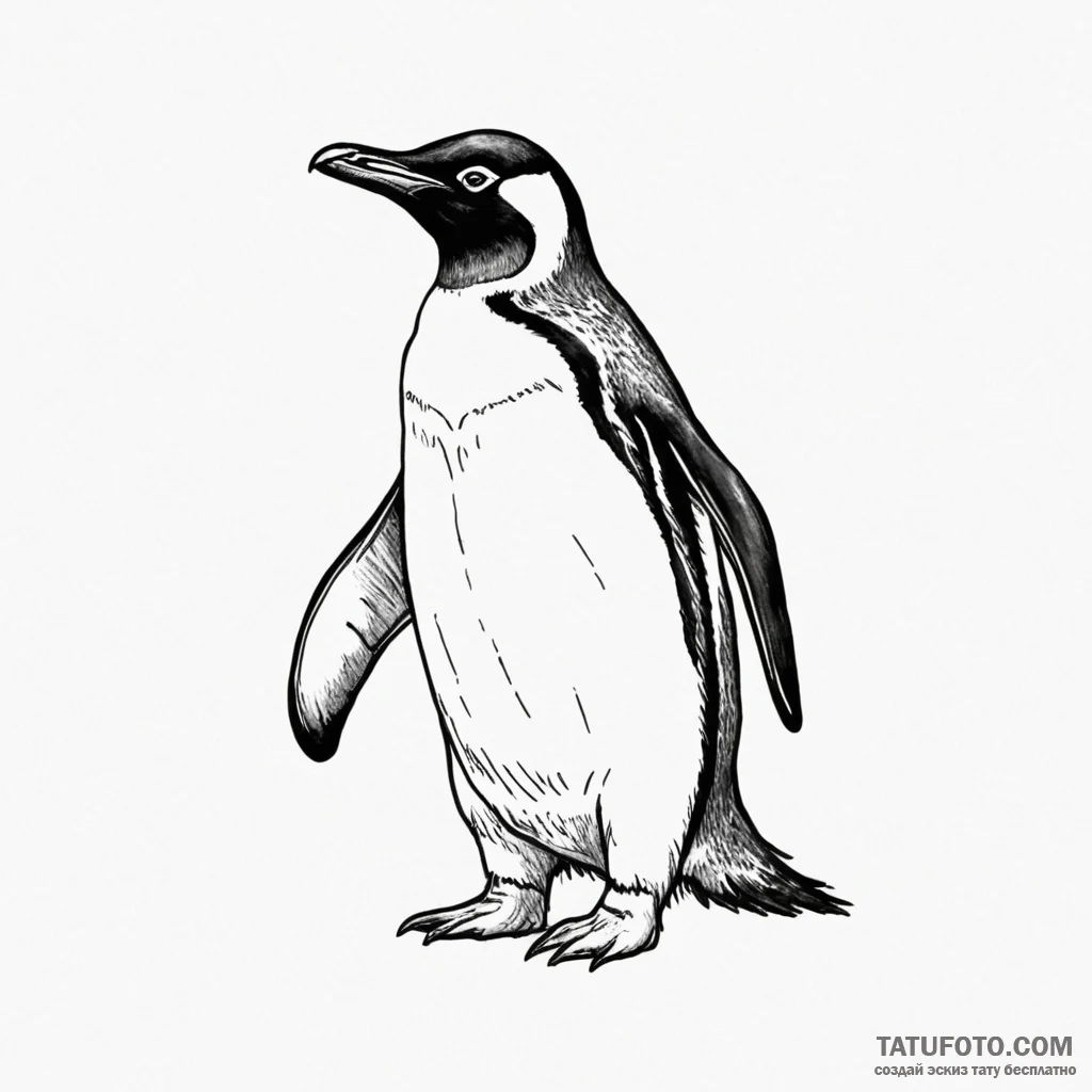 Penguin - эскиз тату (№1750343310_1, 19.06.2025 14:28) — Tatufoto.com