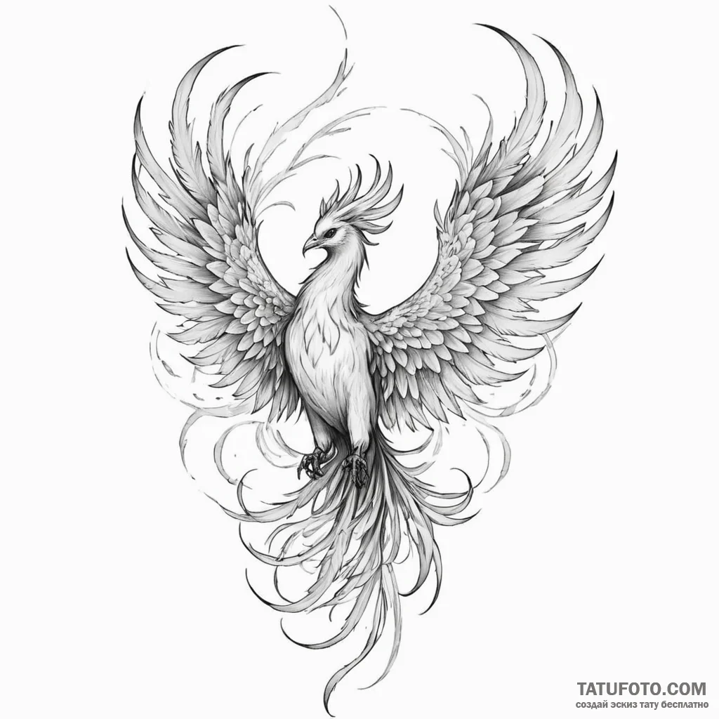 Phoenix - эскиз тату (№1750344330_0, 19.06.2025 14:45) — Tatufoto.com
