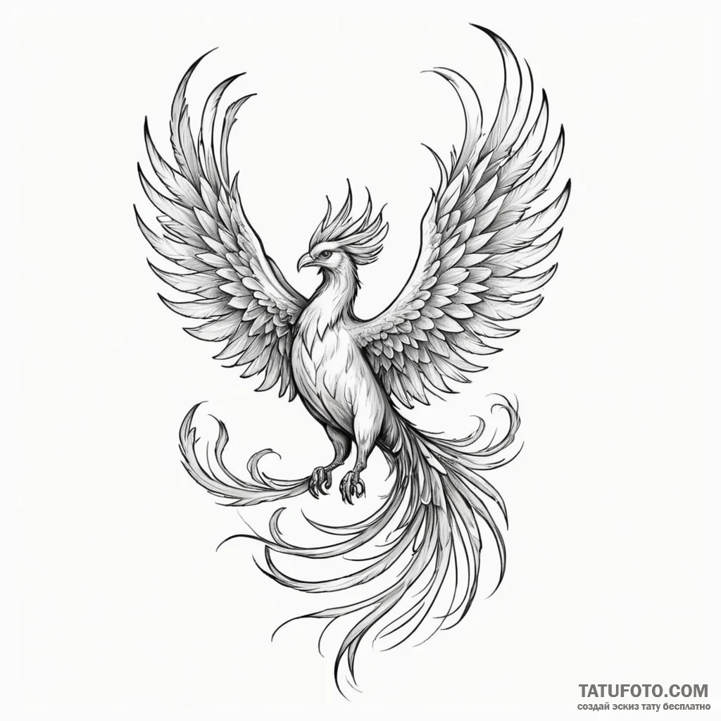 Phoenix - эскиз тату (№1750344330_1, 19.06.2025 14:45) — Tatufoto.com