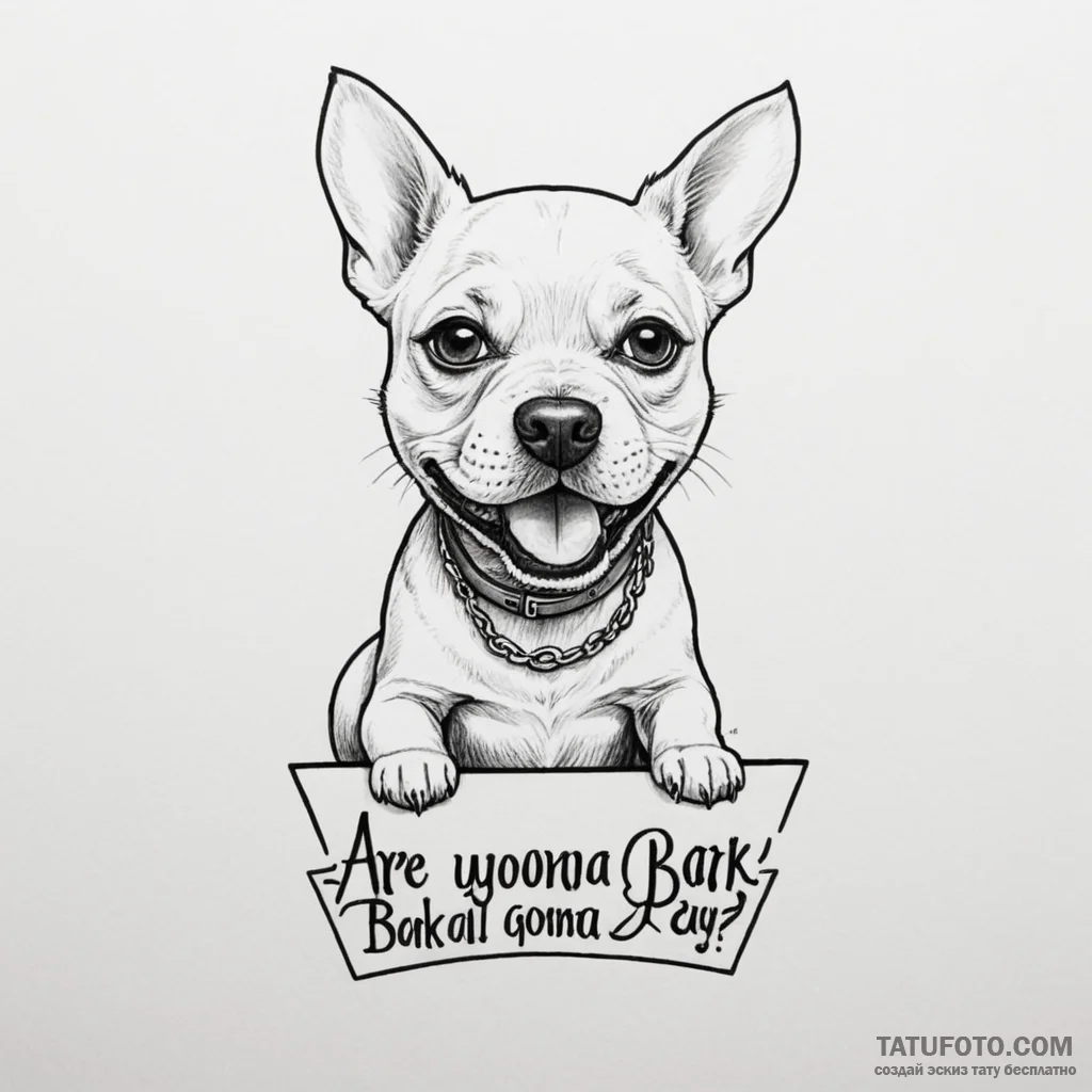 A chicano lettering tattoo "are you gonna bar... - эскиз тату (№1750344475_1, 19.06.2025 14:47) — Tatufoto.com