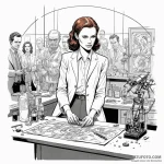 A graphic novel panel of a host being created… — эскиз тату (№1750345135_0, 19.06.2025 14:58) — Tatufoto.com