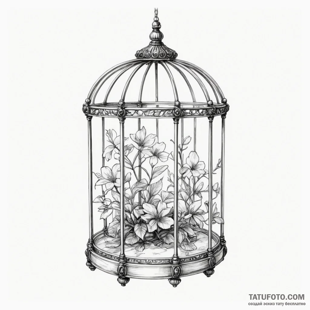 A sketch of the glass cage from you, - эскиз тату (№1750345650_1, 19.06.2025 15:07) — Tatufoto.com