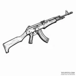 Ak-47 machine gun — эскиз тату (№1750345797_1, 19.06.2025 15:09) — Tatufoto.com