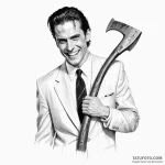 A neo-traditional portrait of patrick bateman… — эскиз тату (№1750346309_0, 19.06.2025 15:18) — Tatufoto.com
