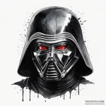 29. watercolor portrait of a sorrowful kylo r… — эскиз тату (№1750346383_0, 19.06.2025 15:19) — Tatufoto.com