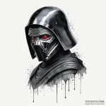 29. watercolor portrait of a sorrowful kylo r… — эскиз тату (№1750346383_1, 19.06.2025 15:19) — Tatufoto.com