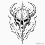 Neo-traditional design of the mythosaur skull… — эскиз тату (№1750346456_1, 19.06.2025 15:20) — Tatufoto.com
