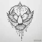 Neo-traditional tattoo of the glowing «tears… — эскиз тату (№1750346533_0, 19.06.2025 15:22) — Tatufoto.com