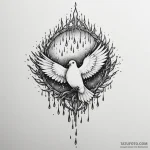 Neo-traditional tattoo of the glowing «tears… — эскиз тату (№1750346533_1, 19.06.2025 15:22) — Tatufoto.com