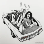 A linework tattoo of the «bohemian rhapsody»… — эскиз тату (№1750346686_1, 19.06.2025 15:24) — Tatufoto.com