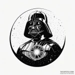 Linework tattoo design of darth vader’s silho… — эскиз тату (№1750346759_0, 19.06.2025 15:25) — Tatufoto.com