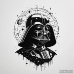 Linework tattoo design of darth vader’s silho… — эскиз тату (№1750346759_1, 19.06.2025 15:25) — Tatufoto.com
