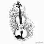 Violin — эскиз тату (№1750346985_0, 19.06.2025 15:29) — Tatufoto.com