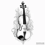 Violin — эскиз тату (№1750346985_1, 19.06.2025 15:29) — Tatufoto.com