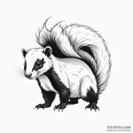 Skunk — эскиз тату (№1750347060_0, 19.06.2025 15:31) — Tatufoto.com