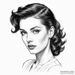 Neo-traditional portrait of rachael, with her… — эскиз тату (№1750350262_0, 19.06.2025 16:24) — Tatufoto.com