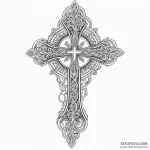 Orthodox cross — эскиз тату (№1750350494_0, 19.06.2025 16:28) — Tatufoto.com