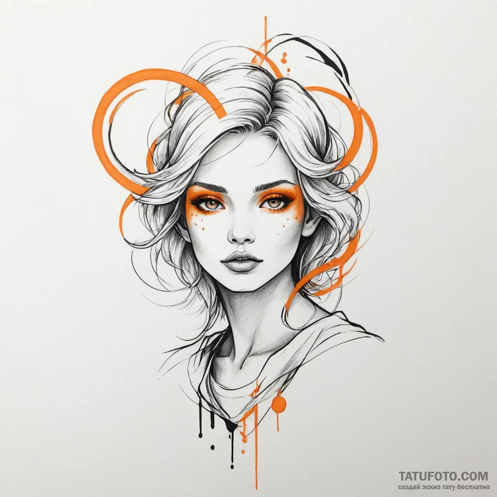 Orange - эскиз тату (№1750350721_0, 19.06.2025 16:32) — Tatufoto.com