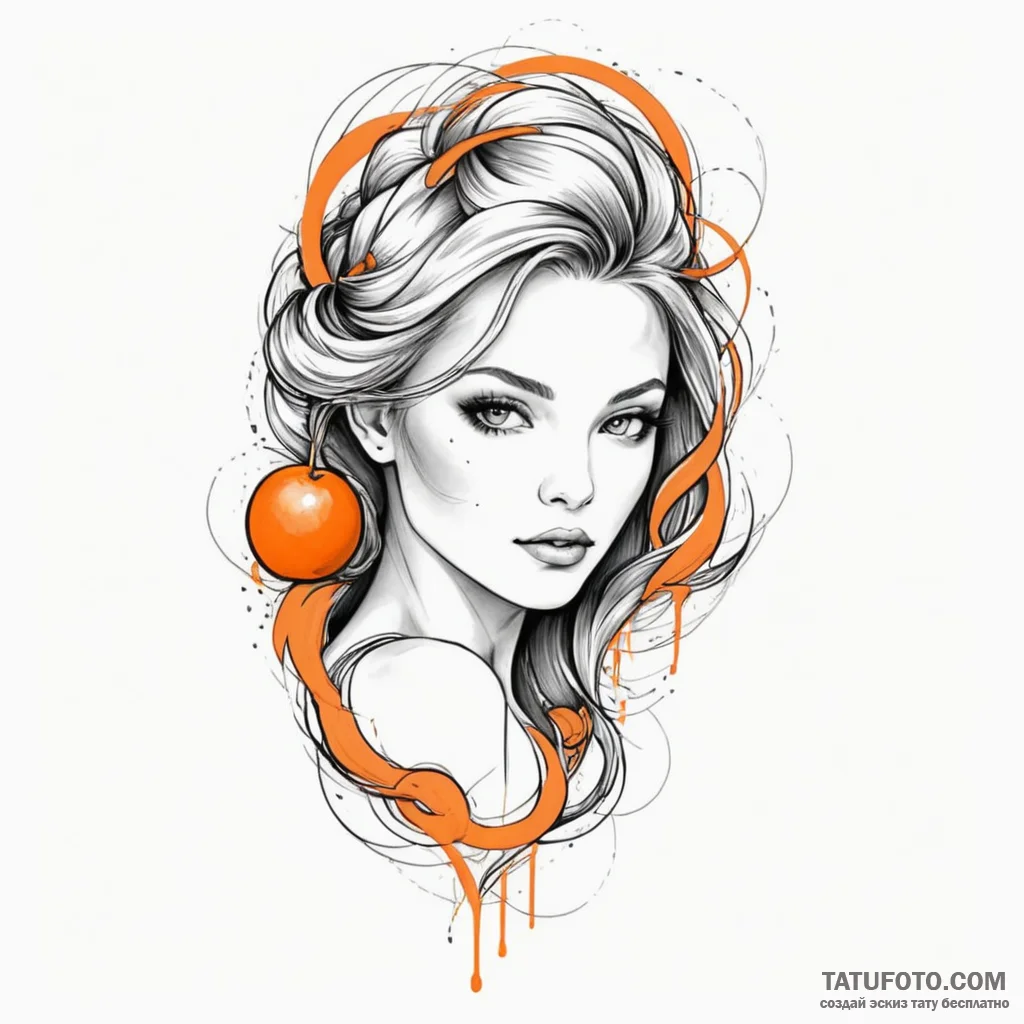 Orange - эскиз тату (№1750350721_1, 19.06.2025 16:32) — Tatufoto.com
