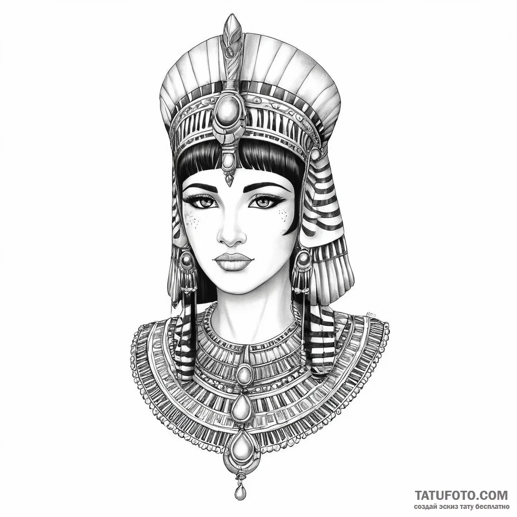 Cleopatra - эскиз тату (№1750352205_0, 19.06.2025 16:56) — Tatufoto.com