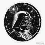 Linework tattoo design of darth vader’s silho… — эскиз тату (№1750353068_0, 19.06.2025 17:11) — Tatufoto.com