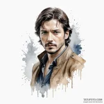 A watercolor sketch of the main character fro… — эскиз тату (№1750354925_0, 19.06.2025 17:42) — Tatufoto.com