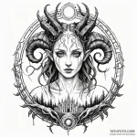 A linework design of the labyrinth from pan’s… — эскиз тату (№1750355651_1, 19.06.2025 17:54) — Tatufoto.com