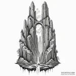 Neo-traditional tattoo of the argonath, the p… — эскиз тату (№1750355732_0, 19.06.2025 17:55) — Tatufoto.com