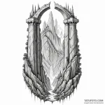 Neo-traditional tattoo of the argonath, the p… — эскиз тату (№1750355732_1, 19.06.2025 17:55) — Tatufoto.com