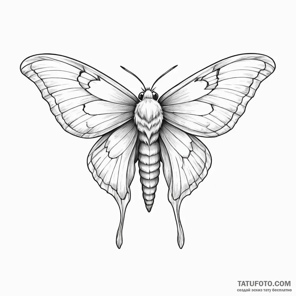 Moth - эскиз тату (№1750355894_0, 19.06.2025 17:58) — Tatufoto.com