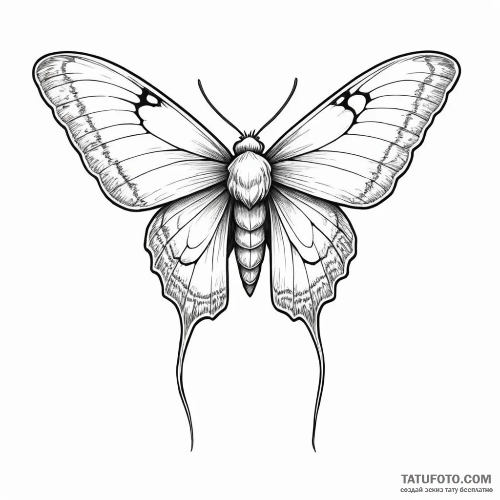 Moth - эскиз тату (№1750355894_1, 19.06.2025 17:58) — Tatufoto.com