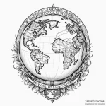 A chicano style tattoo of the «the world is y… — эскиз тату (№1750356696_0, 19.06.2025 18:11) — Tatufoto.com