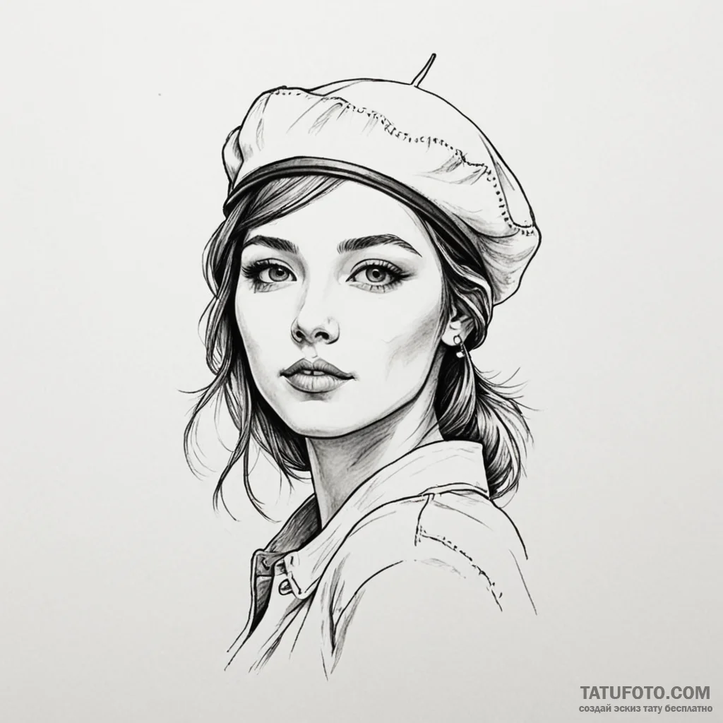 Beret - эскиз тату (№1750357588_1, 19.06.2025 18:26) — Tatufoto.com