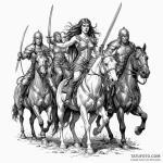 греческая колдесница с воином который указыва… — эскиз тату (№1750357722_1, 19.06.2025 18:28) — Tatufoto.com
