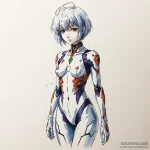 A watercolor tattoo of rei ayanami from evang… — эскиз тату (№1750358392_0, 19.06.2025 18:39) — Tatufoto.com