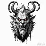 A trash polka tattoo of krampus, the christma… — эскиз тату (№1750359290_1, 19.06.2025 18:54) — Tatufoto.com