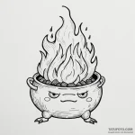 A sketch of calcifer the fire demon from howl… — эскиз тату (№1750361131_0, 19.06.2025 19:25) — Tatufoto.com