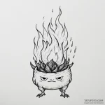 A sketch of calcifer the fire demon from howl… — эскиз тату (№1750361131_1, 19.06.2025 19:25) — Tatufoto.com
