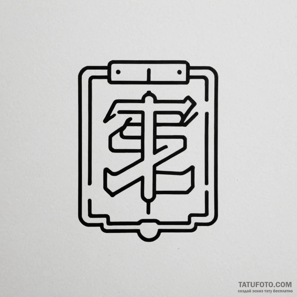 Sketch of a neon sign from the movie, e.g., "... - эскиз тату (№1750362178_0, 19.06.2025 19:42) — Tatufoto.com