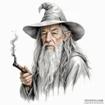 Neo-traditional portrait of gandalf the grey,… — эскиз тату (№1750363068_1, 19.06.2025 19:57) — Tatufoto.com