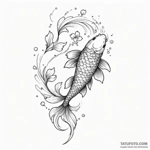 Koi - эскиз тату (№1750363310_1, 19.06.2025 20:01) — Tatufoto.com