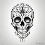 Sugar skull — эскиз тату (№1750363392_1, 19.06.2025 20:03) — Tatufoto.com