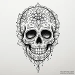 Sugar skull — эскиз тату (№1750370199_0, 19.06.2025 21:56) — Tatufoto.com