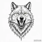 Wolf grin — эскиз тату (№1750371107_1, 19.06.2025 22:11) — Tatufoto.com
