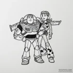A sketch of buzz lightyear and woody from toy… — эскиз тату (№1750372747_0, 19.06.2025 22:39) — Tatufoto.com