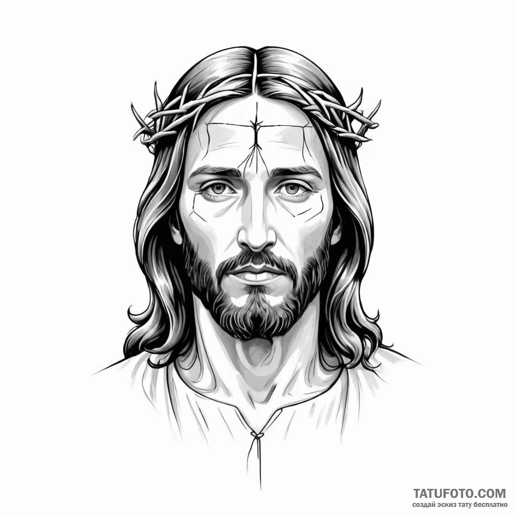 Jesus christ - эскиз тату (№1750372825_1, 19.06.2025 22:40) — Tatufoto.com
