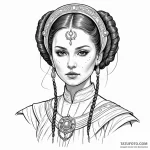 Linework design of padmé amidala, strong and… — эскиз тату (№1750372907_1, 19.06.2025 22:41) — Tatufoto.com